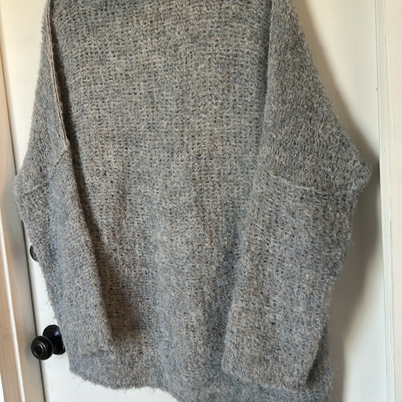 FREE PEOPLE She’s All That Turtleneck Sweater Alpaca Blend Blue size large - Picture 4 of 7